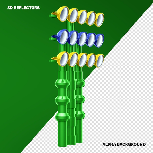 Réflecteurs 3d Du Stade De Football