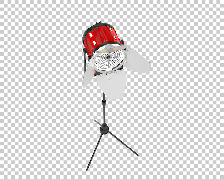 PSD reflector en la ilustración de renderizado 3d de fondo transparente