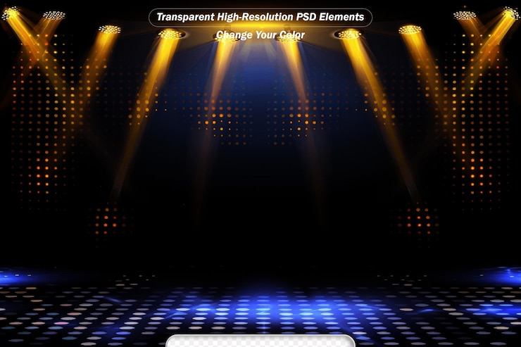 PSD los reflectores brillan frente a un espectáculo