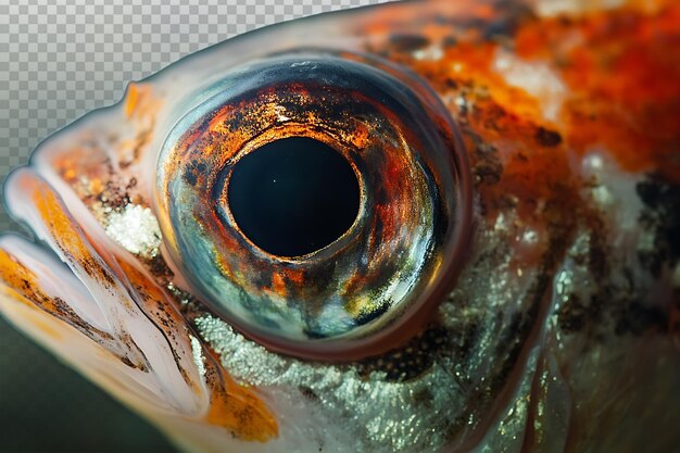 Reflexión de la Tierra Un pez con un ojo único