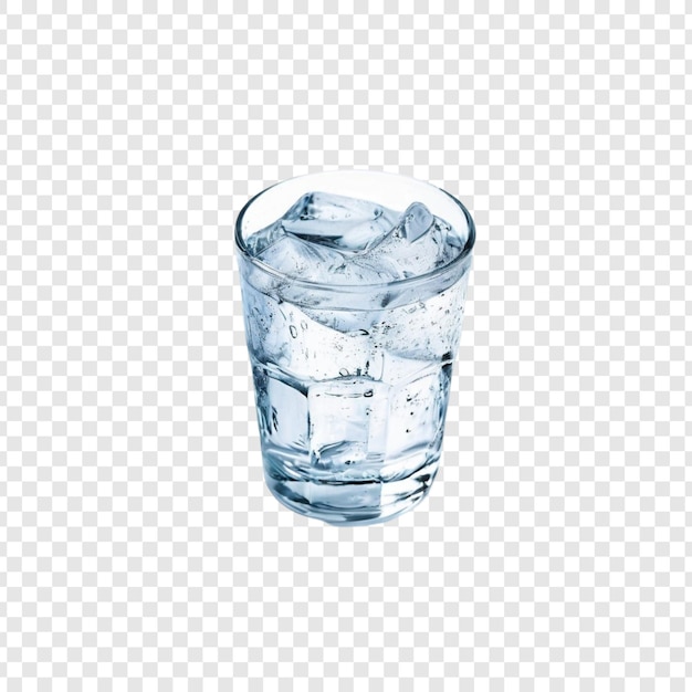 Refrescante agua helada en vidrio fría clara hidratación pura