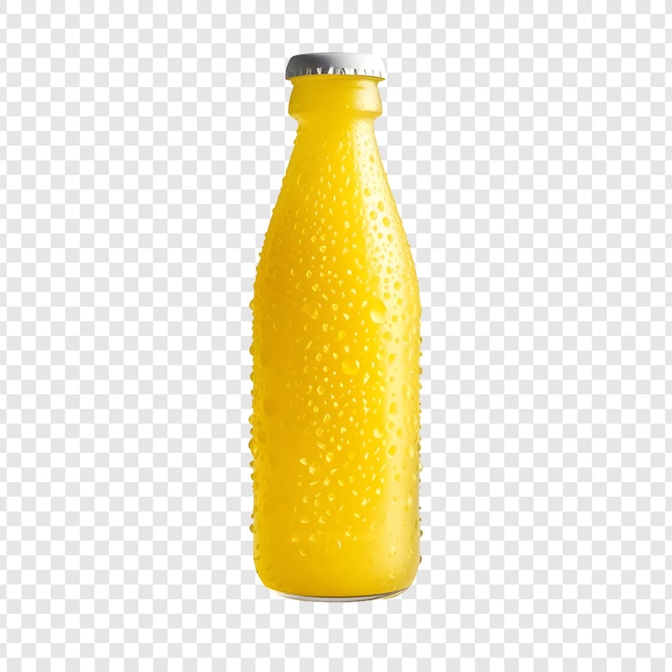 PSD una refrescante botella de jugo amarillo