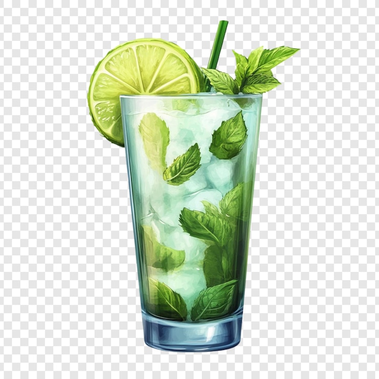 PSD refrescante mojito cocktail con menta e lime una bevanda estiva perfetta fredda e deliziosa ideale per il tempo caldo una bevanda vivace e visivamente attraente