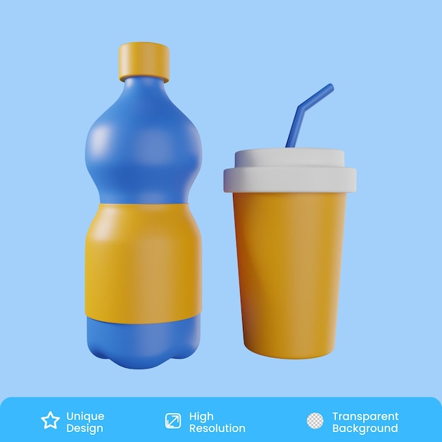 Refresco Ilustración 3D