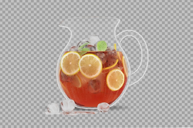 PSD refrescos en renderizado 3d aislado