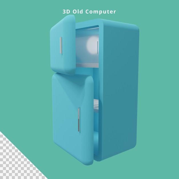 Refrigerador electrodoméstico ilustración 3d