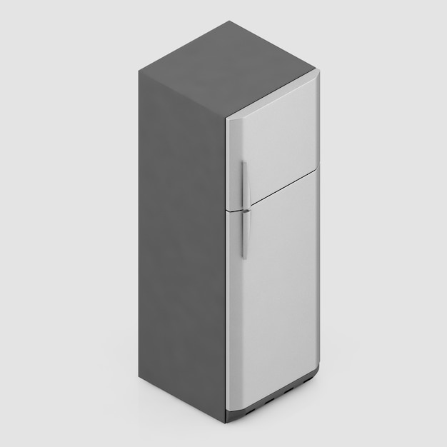 PSD refrigerador isométrico render 3d