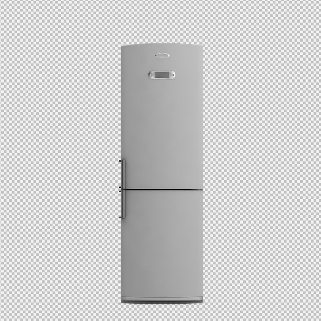 PSD refrigerador isométrico render 3d