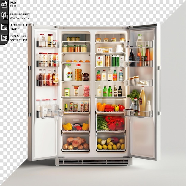 Réfrigérateur isolé sur fond transparent