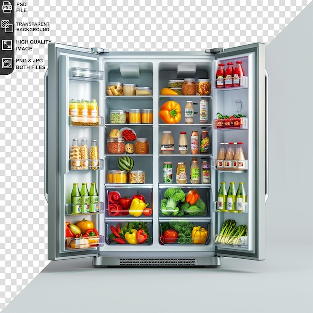 Réfrigérateur isolé sur fond transparent