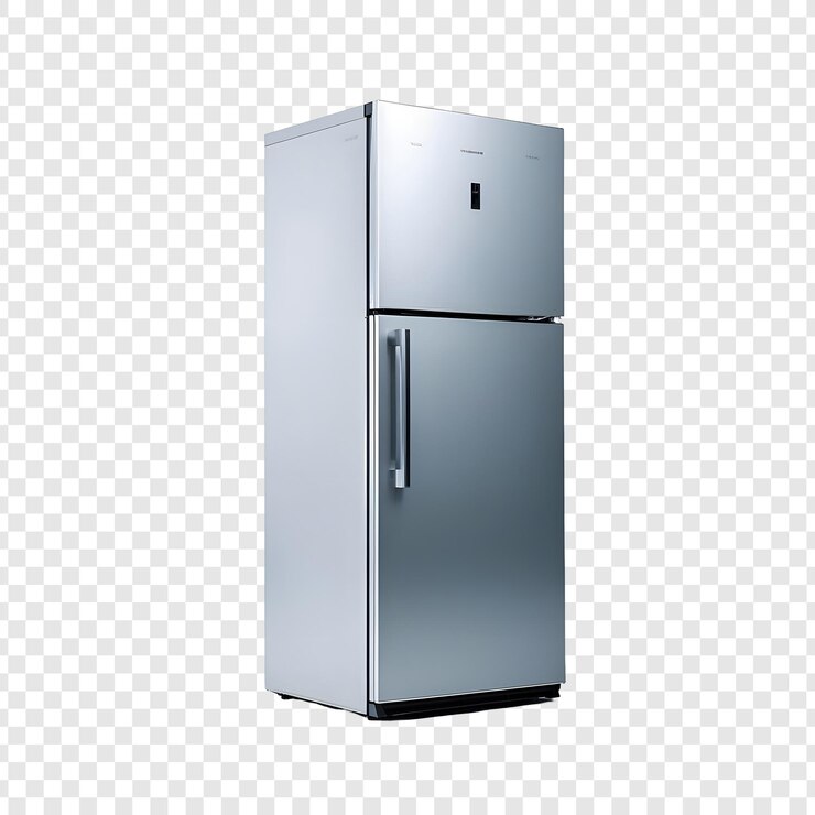 Refrigerator realistic color isolated on transparent background