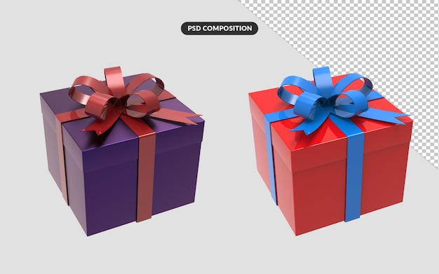 regalo 3d rendering premium psd