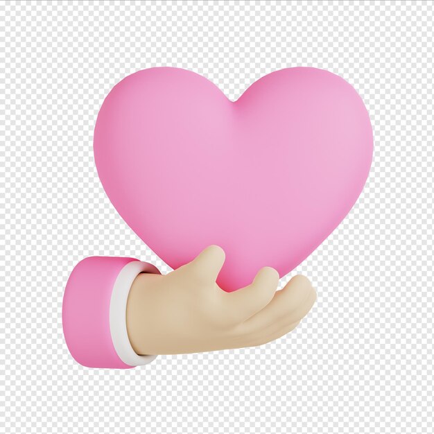 El regalo del día de San Valentín en 3D