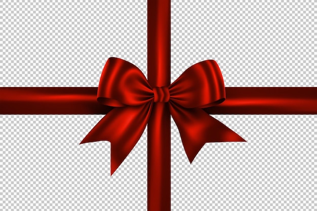 Regalo rosso su sfondo trasparente