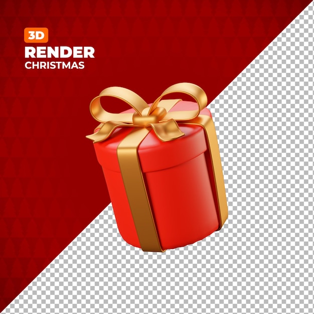 PSD regalo verde navidad 3d