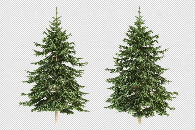 Regalos de árbol de Navidad y sillón en 3D prestados aislados