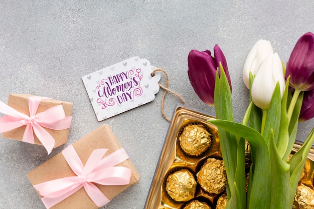 Regalos para la celebración del día de la mujer.