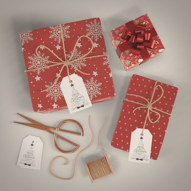 PSD regalos decorativos para navidad