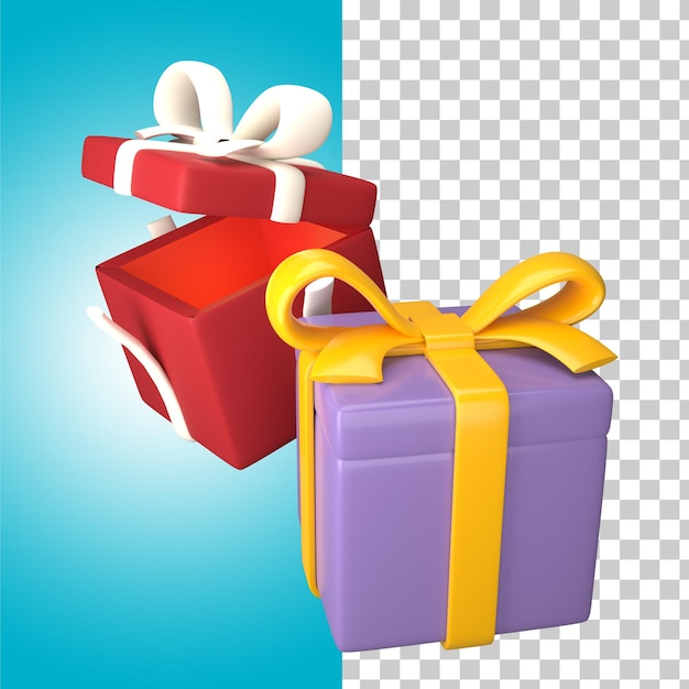 regalos de navidad, 3d, render