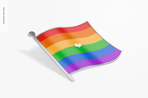 Regenbogen-Pin-Mockup