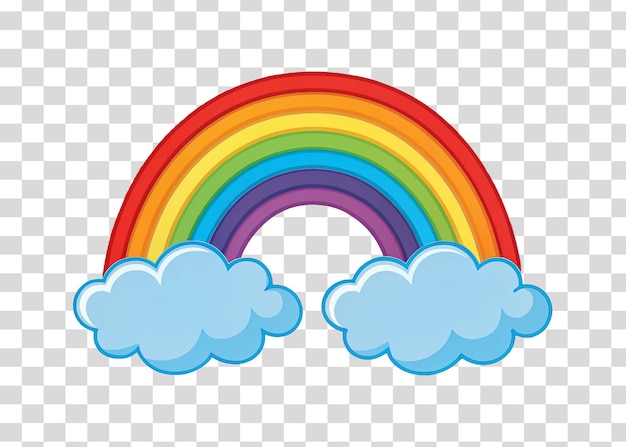 Regenbogen und Wolken
