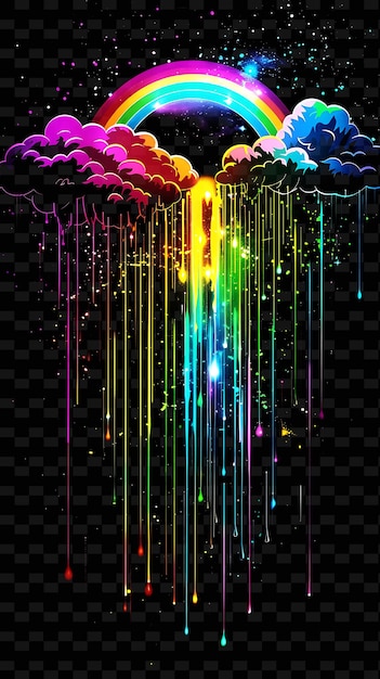 PSD regenbogenfarben auf schwarzem hintergrund