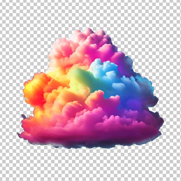 Regenbogenfarbene wolke
