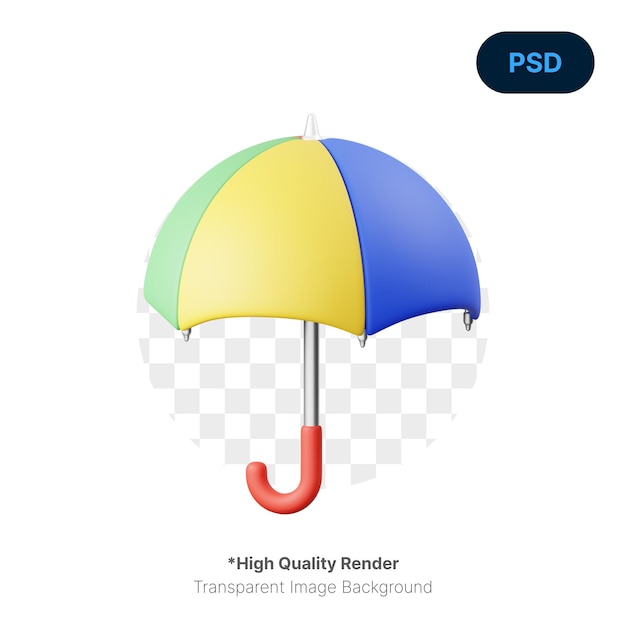 Regenschirm frühling 3d icon premium psd