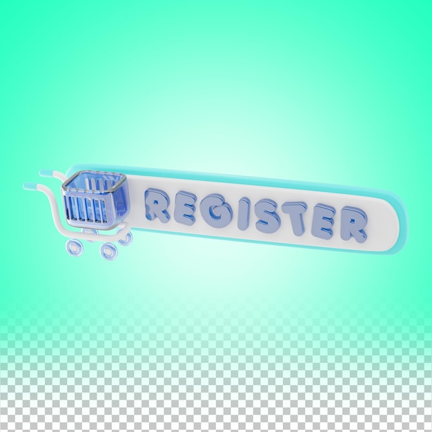 Register Button with Shopping Cart Icon