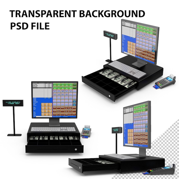 PSD registratore di cassa png