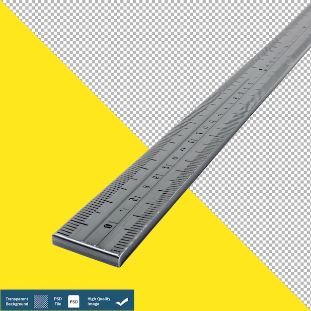 Regla gris aislada en fondo blanco instrumentos de medición de fondo transparente png psd