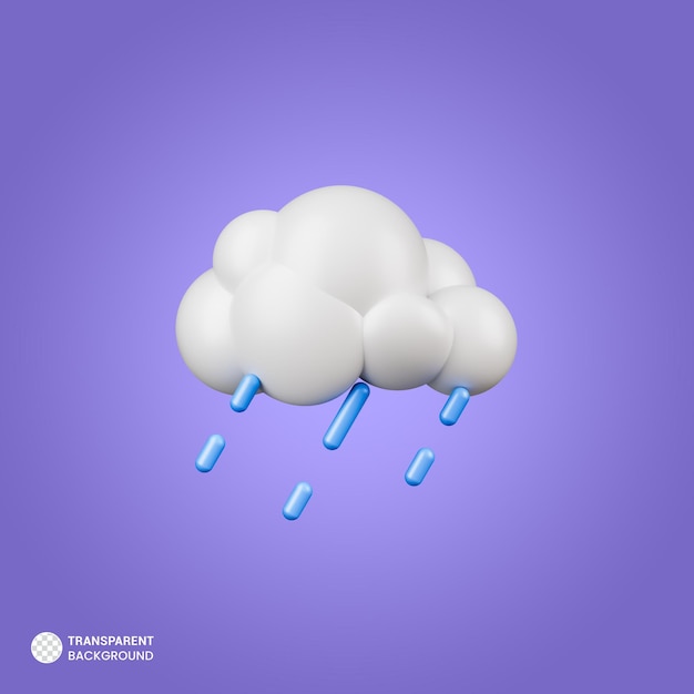 Regnerischer bewölkter Himmel 3D-Illustration