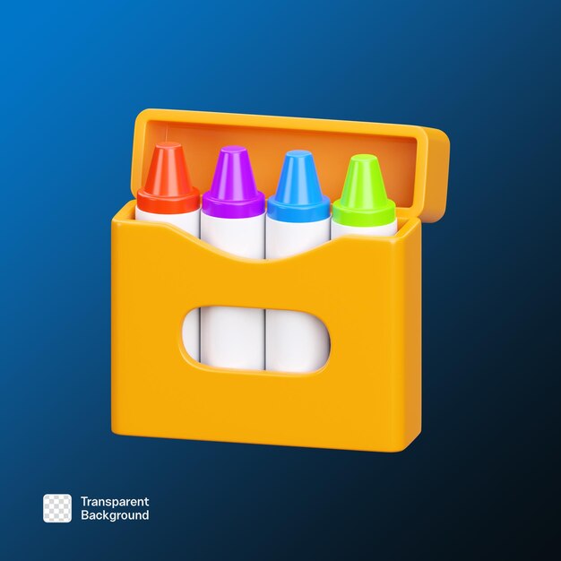 Regreso a la escuela 3D Icon PNG plantilla