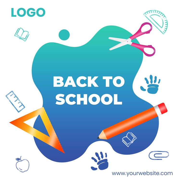 PSD de regreso a la escuela cartel de redes sociales