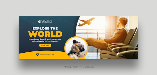 Reise social media cover web banner vorlage