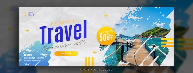 Reise-Social-Media-Facebook- und YouTube-Cover-Vorlage