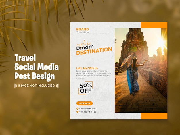 PSD reise social media post design