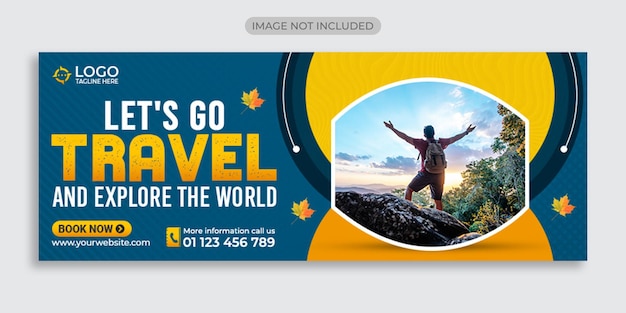 Reise- und tourismus-facebook-cover-banner-vorlage