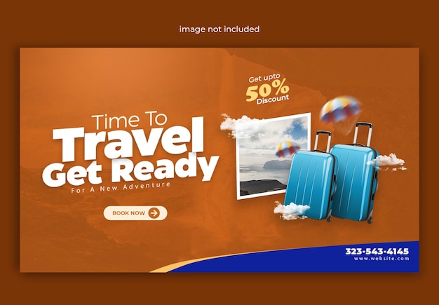Reise- und Tourismus-Web-Banner oder Hintergrundvorlage
