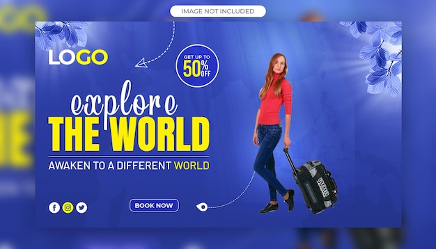 Reisebüro YouTube Thumbnail-Design und Web-Banner Tourismus-Marketing-Dienst Video-Thumbnail