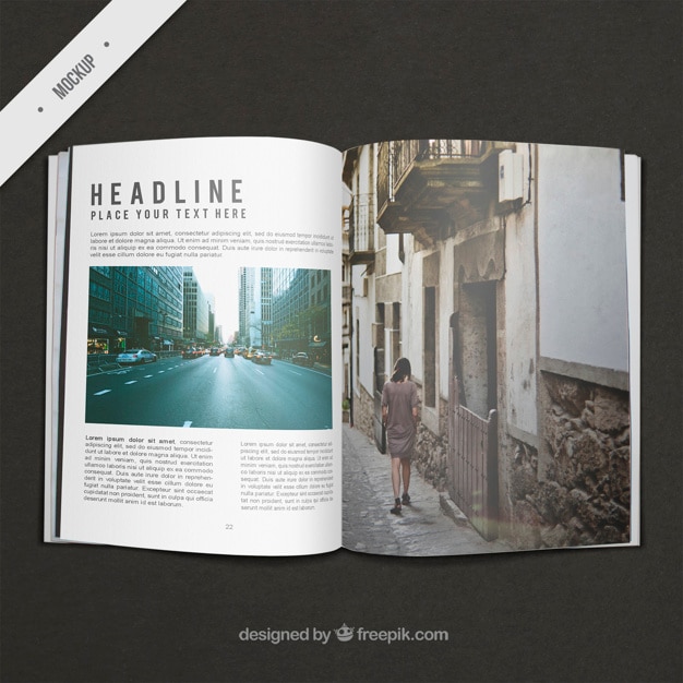 PSD reisemagazin mockup