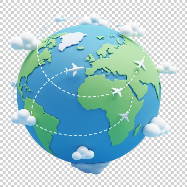 Reisen Sie mit dem Flugzeug um die Welt und erkunden Sie verschiedene Ziele