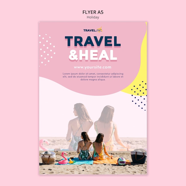 Reiseurlaub Flyer Vorlage