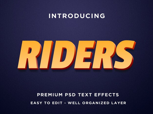 Reiter 3d Text Effekt