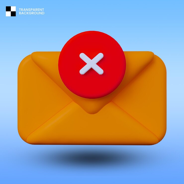 PSD reject 3d icon isolated
