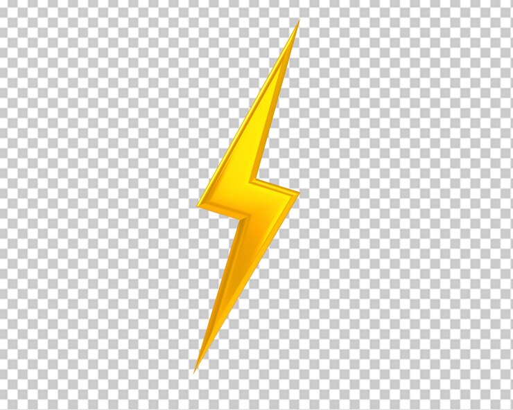 PSD relâmpago flash energia ouro trovão 3d flash venda