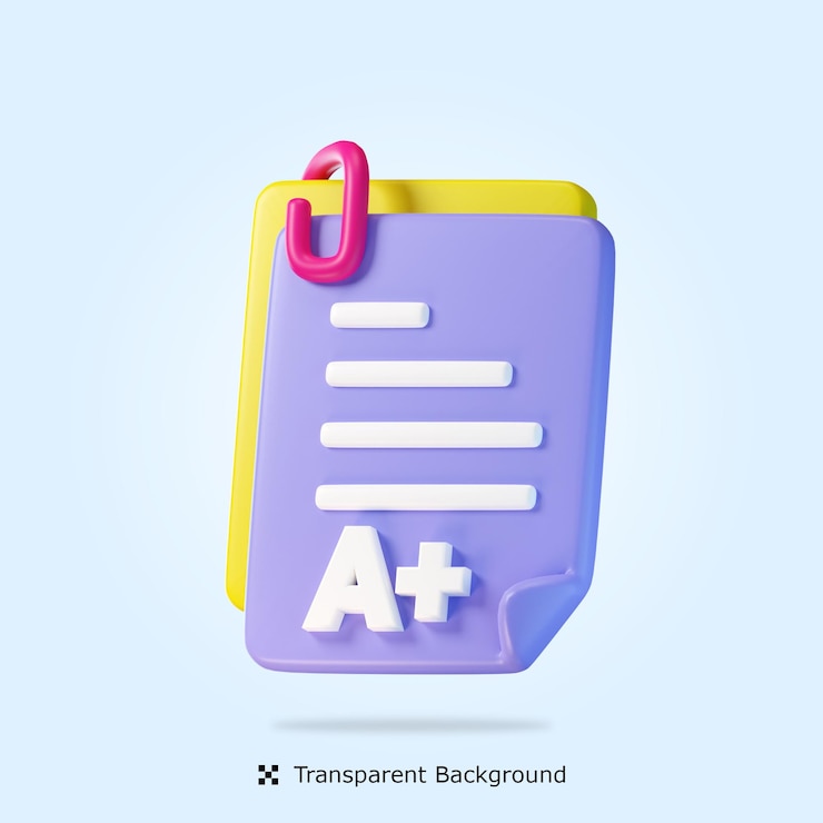 PSD relatório de notas psd ícone 3d