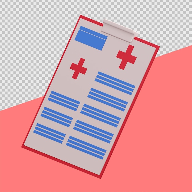 Relatório médico Ilustrações médicas 3D