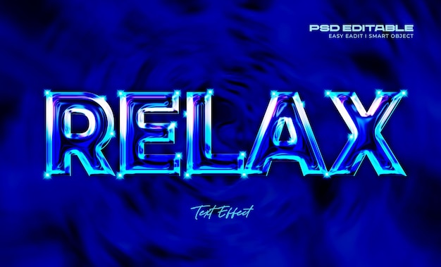 PSD relax 3d-text-stil-effektvorlage