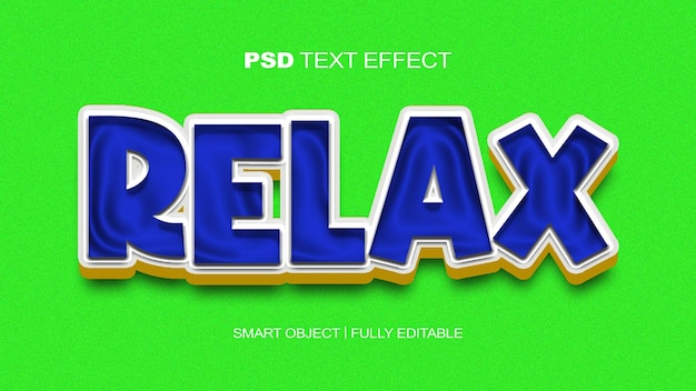 PSD relaxar efeito de texto